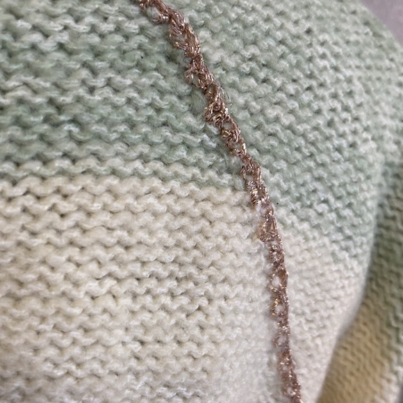 NWT Black Tape Striped V Neck Knit Sweater Pastel Colors Pullover - Picture 3 of 6